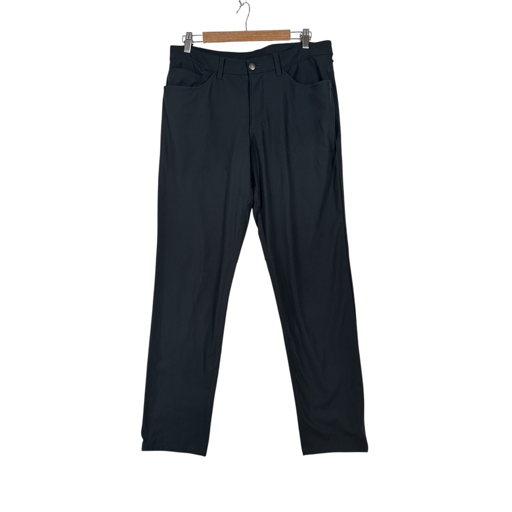 Lululemon Mens ABC Pant 34 X 32 Classic Fit Trouser Stretch Dark Gray LM6426S